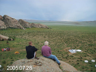 I always loved this one. Chuck and Leif Stringham in Mongolia