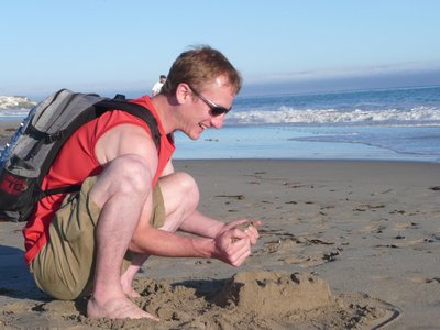 Leif making castle for Moon Santa Cruz