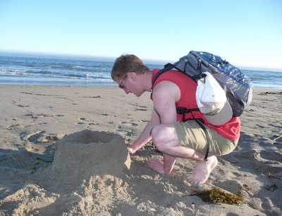 Leif making castle for Moon Santa Cruz 05