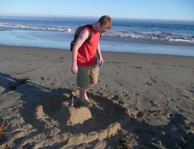 Leif making castle for Moon Santa Cruz 06