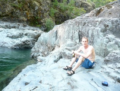 Leif swiming in Oregon