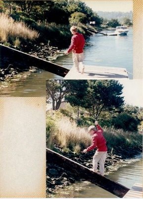 Leif on his way up from the dock 1988