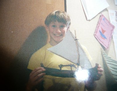 Leif with his boat model